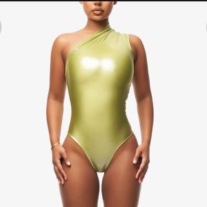 Green Metallic Coucoo Bodysuit